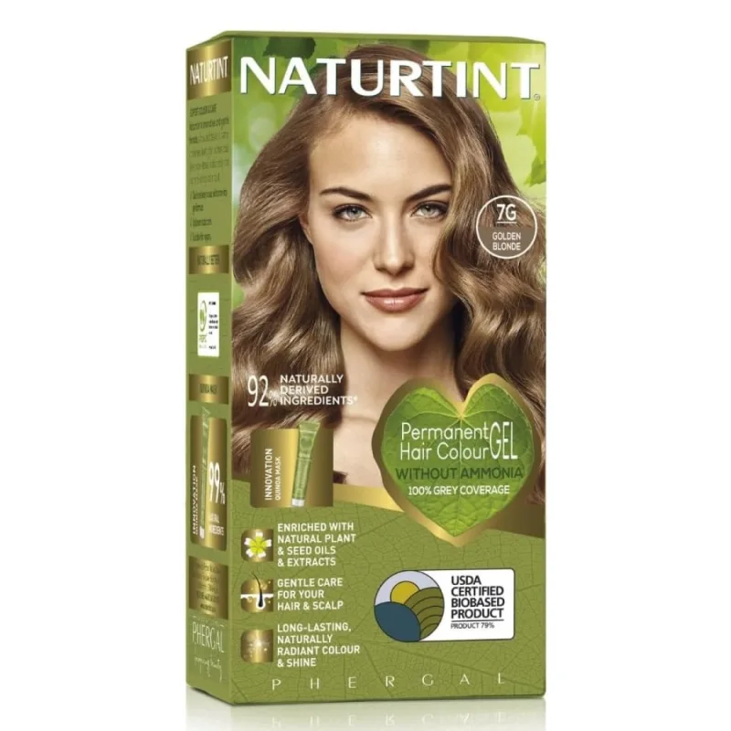 Vopsea de par permanenta 7G Golden Blonde, 170 ml, Naturtint — preț și oferte