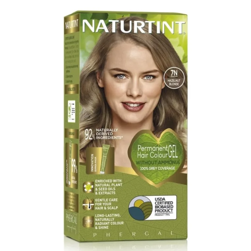 Vopsea de par permanenta 7N Hazelnut Blonde, 170 ml, Naturtint — preț și oferte