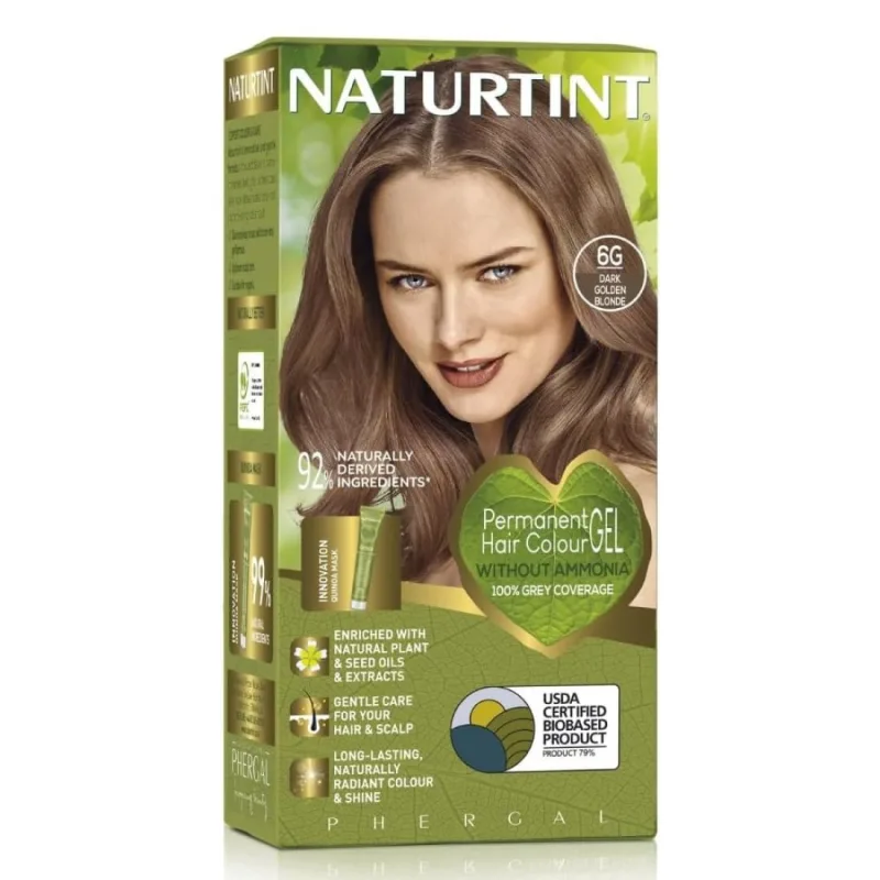 Vopsea de par permanenta 6G Dark Golden Blonde, 170 ml, Naturtint — preț și oferte