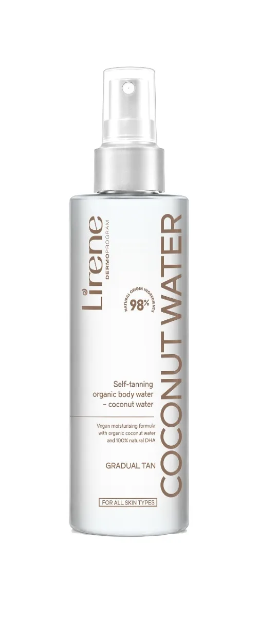 Apa de corp autobronzanta Coconut Water Perfect Tan, 200ml, Lirene — preț și oferte
