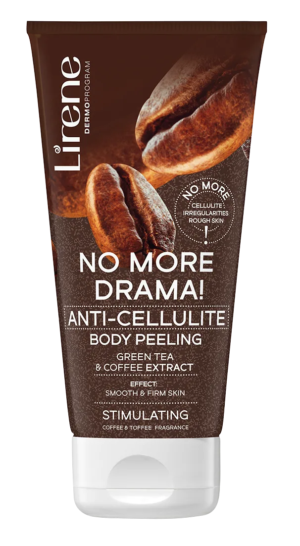 Exfoliant de corp anticelulitic cu extract de cafea No More Drama, 175g, Lirene — preț și oferte