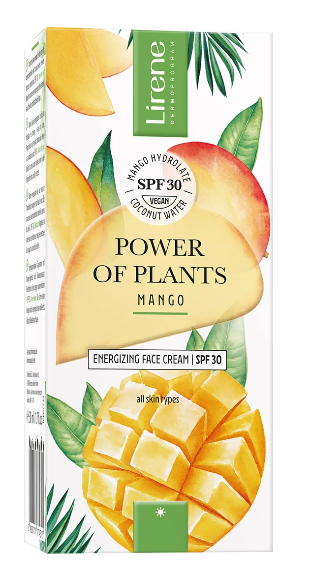 Crema energizanta cu SPF30 Power of Plants Mango, 50ml, Lirene — preț și oferte