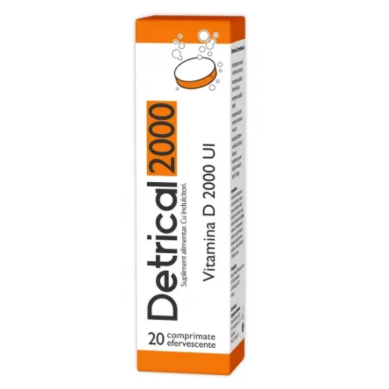 Detrical D3 2000 UI, 20 comprimate efervescente, Zdrovit — preț și oferte