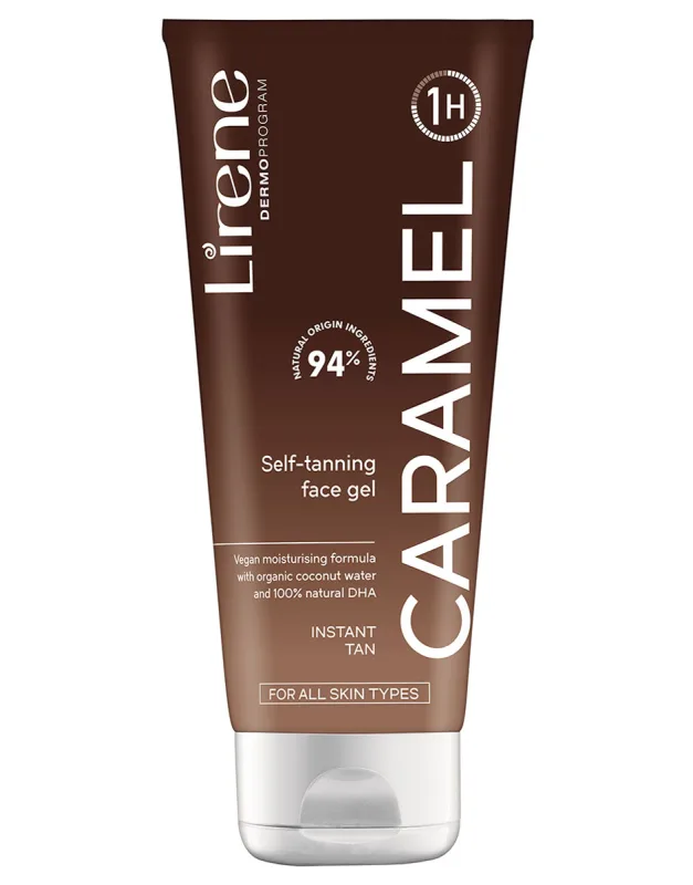 Gel pentru fata autobronzant Caramel, 75ml, Lirene — preț și oferte