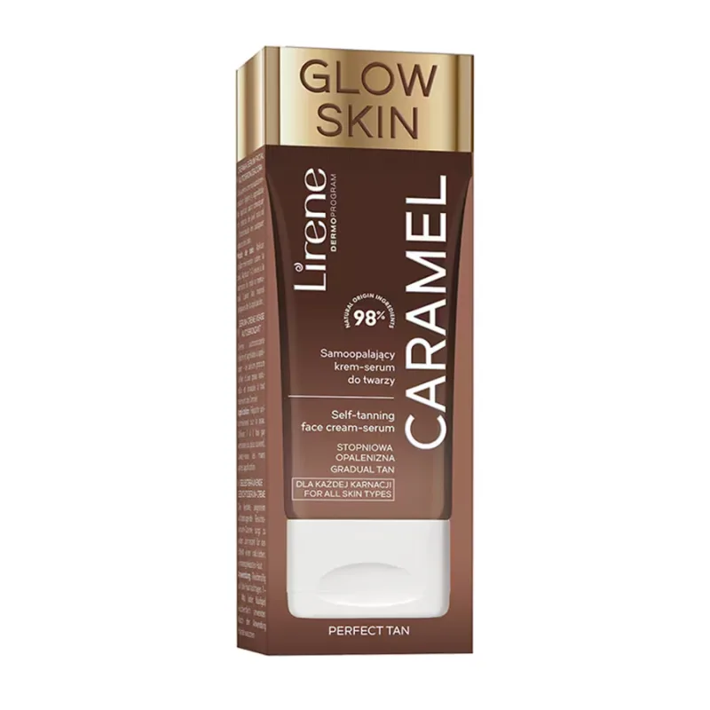 Ser facial autobronzant Caramel Glow, 50ml, Lirene — preț și oferte