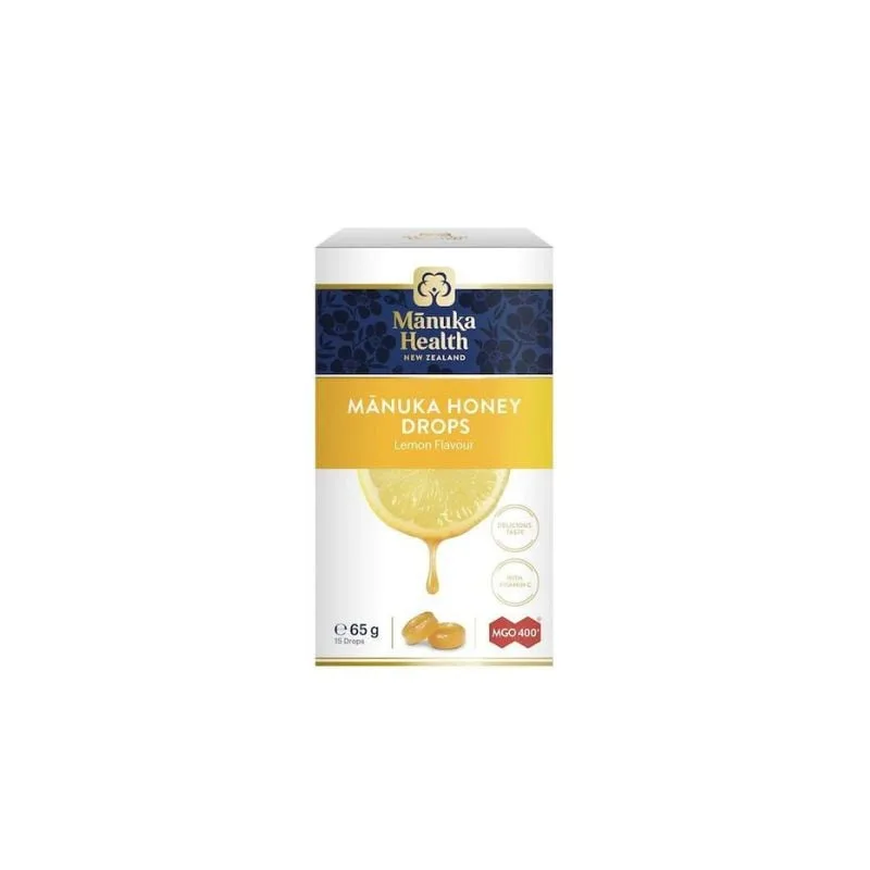 Manuka Health Bomboane cu miere de Manuka MGO 400+(lamaie si vit C), 65g — preț și oferte