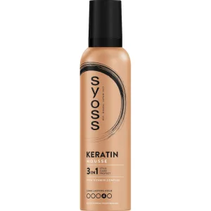 Spuma de par pentru fixare puternica Keratin Style Perfection, 250ml, Syoss