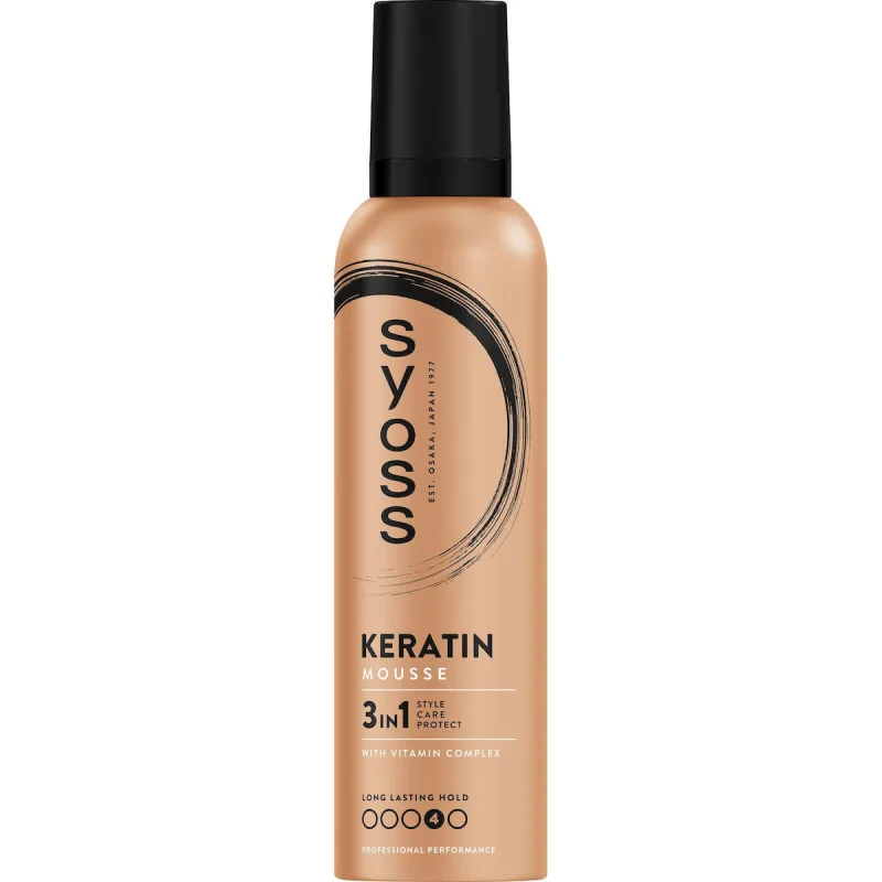 Spuma de par pentru fixare puternica Keratin Style Perfection, 250ml, Syoss — preț și oferte