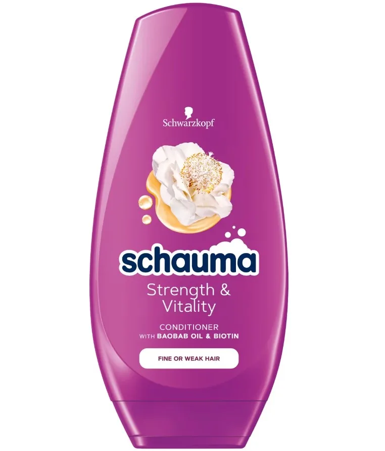 Balsam cu ulei de baobab si biotina Strength & Vitality, 250ml, Schauma — preț și oferte