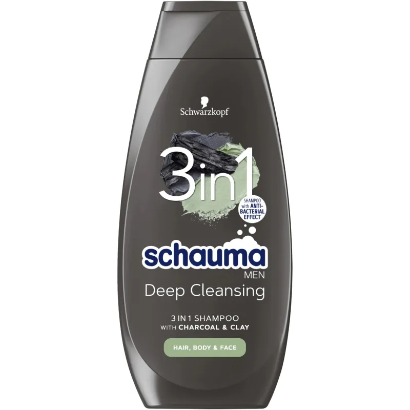 Sampon 3 in 1 pentru barbati Deep Cleansing, 400ml, Schauma — preț și oferte