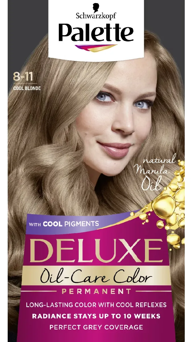 Vopsea de par permanenta 8-11 Blond Rece Natural 1/23 Deluxe , 123ml, Palette — preț și oferte
