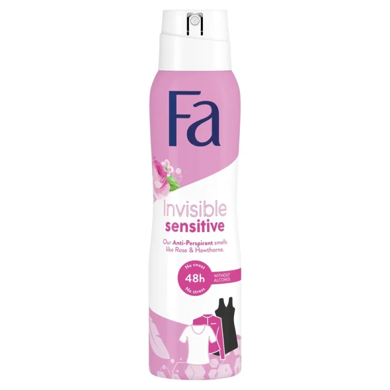 Deodorant spray anti-perspirant Invisible Sensitive, 150ml, Fa — preț și oferte