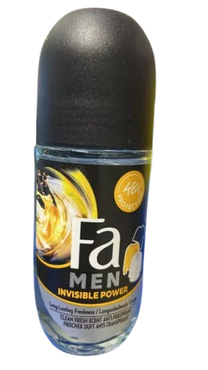 Deodorant roll-on anti-perspirant pentru barbati Invisible Power, 50ml, Fa