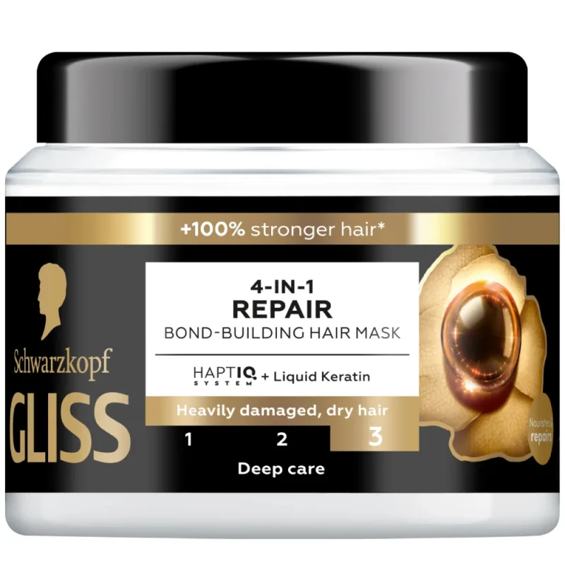 Masca de par 4 in 1 Total Repair, 400ml, Gliss — preț și oferte