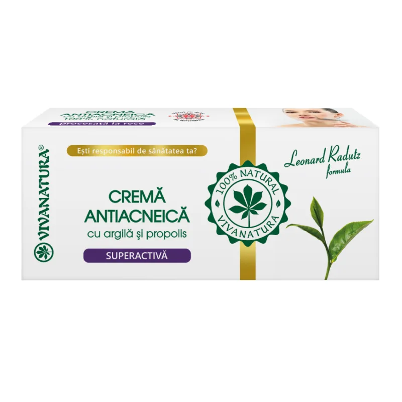 Crema antiacneica, 20 ml, VivaNatura — preț și oferte