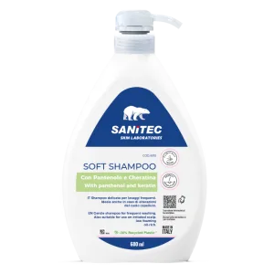 Sampon cu pantenol si cheratina, 600ml, Sanitec