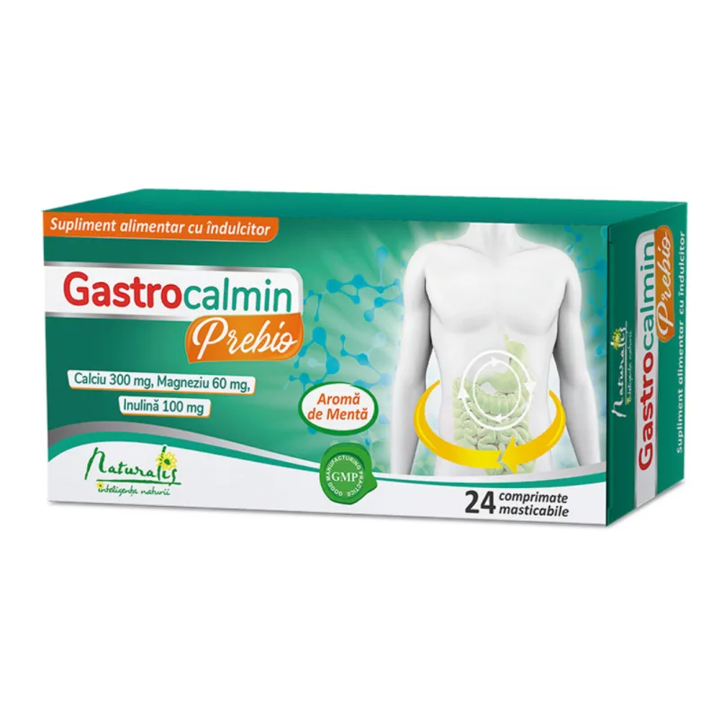 Gastrocalmin Prebio, 24 comprimate masticabile, Naturalis — preț și oferte