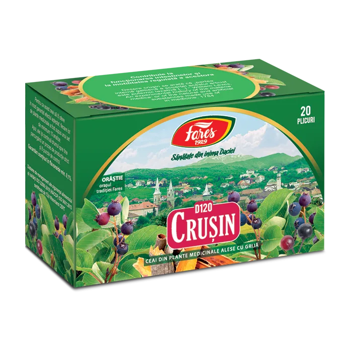 Ceai din scoarta de crusin D120, 20 plicuri, Fares — preț și oferte