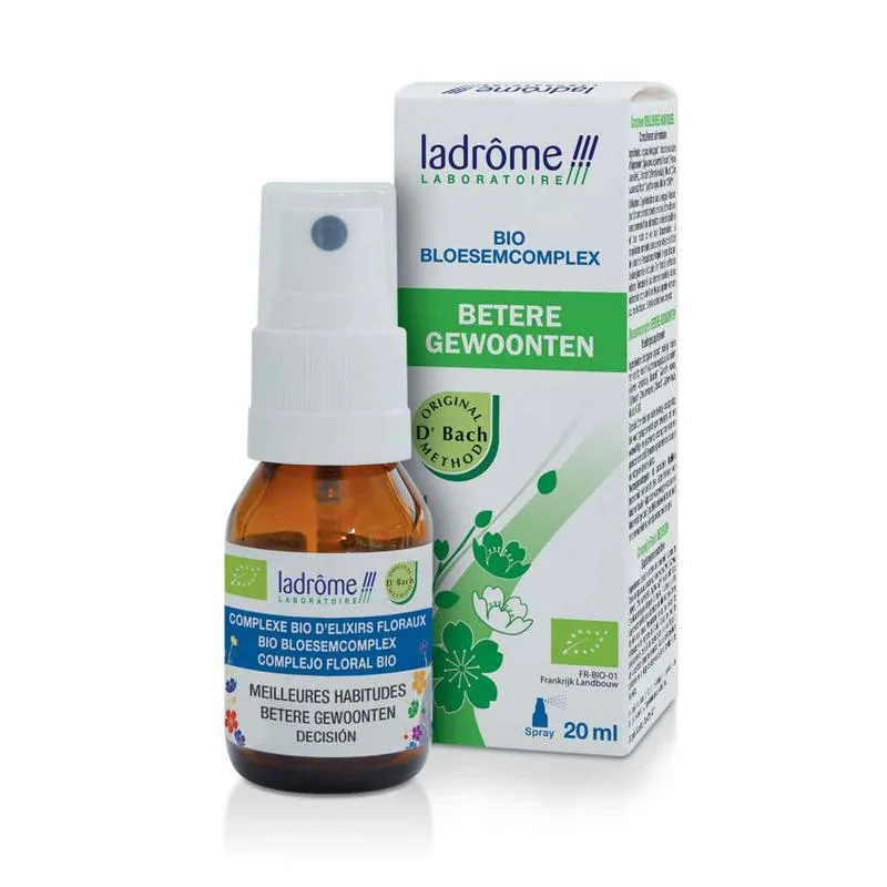 Spray cu complex din elixiruri florale Eco Bach Cele Mai Bune Obiceiuri, 20ml, Ladrome — preț și oferte