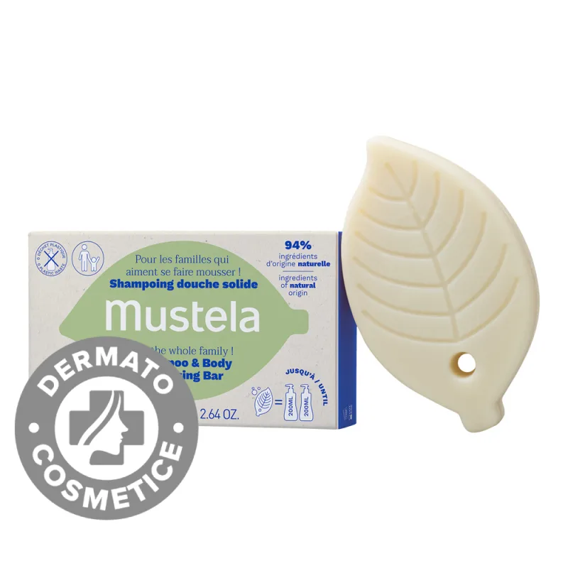Sampon solid pentru par si corp, 75g, Mustela — preț și oferte
