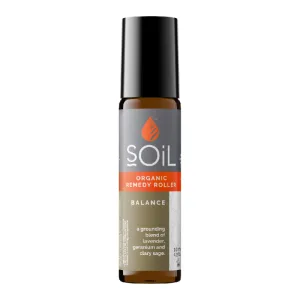 Roll-on cu uleiuri esentiale pure organice Ecocert Balance Amestec echilibrat, 10ml, Soil