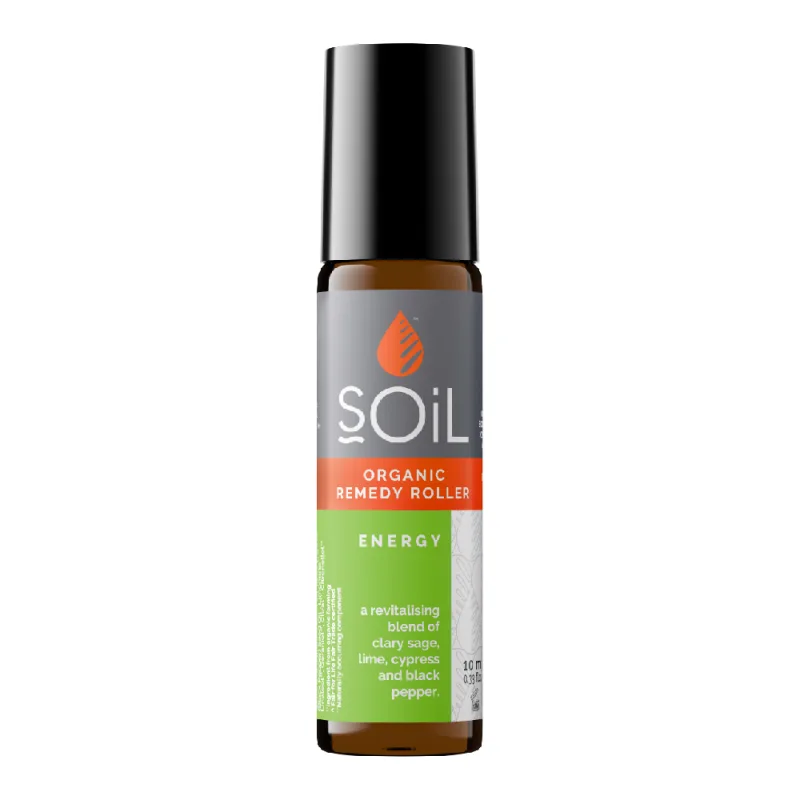Roll-on cu uleiuri esetiale pure organice Ecocert energizant Energy, 10ml, Soil — preț și oferte