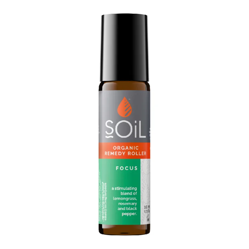 Roll-on cu uleiuri esentiale pure organice Ecocert concentrare Focus, 10ml, Soil — preț și oferte