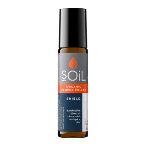 Roll-on cu uleiuri esentiale pure organince Ecocert imunitate Shield, 10ml, Soil