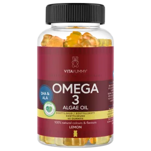 Omega 3 ursuleti gumati vegani cu aroma de lamaie, 60 jeluri, Vitayummy