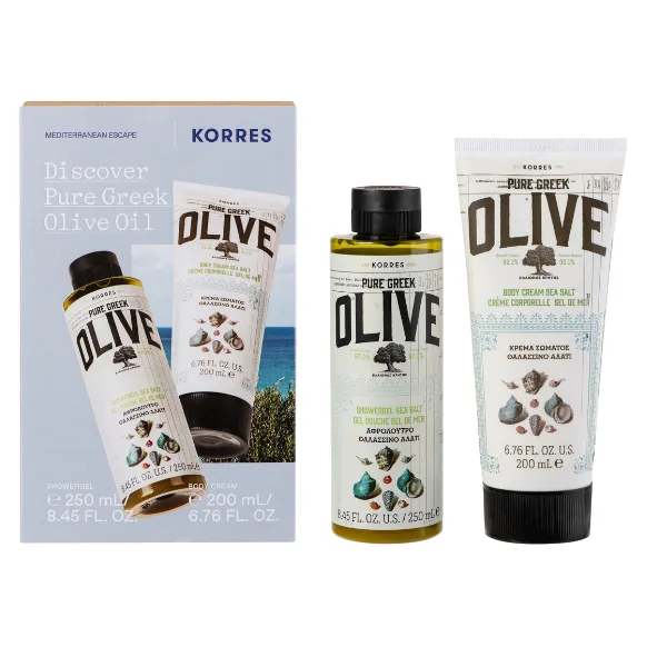 Pachet Sea Salt Gel de dus 250ml + Crema de corp 200ml, Korres — preț și oferte