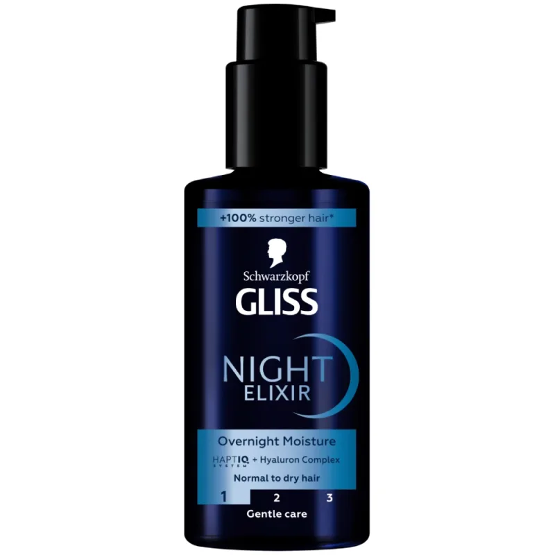 Ser tratament pentru par normal spre uscat Night Elixir, 100ml, Gliss — preț și oferte