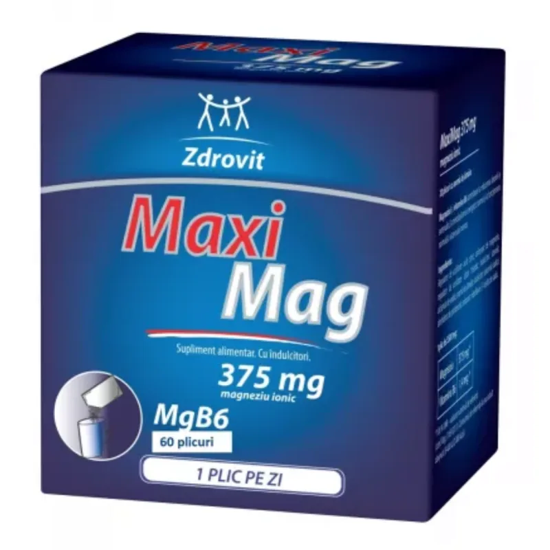 MaxiMag, 375 mg magneziu ionic, 60 plicuri, Zdrovit — preț și oferte