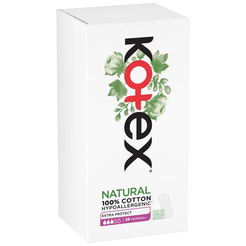 Absorbante zilnice Extra Protect Normal+Natural, 36 bucati, Kotex — preț și oferte