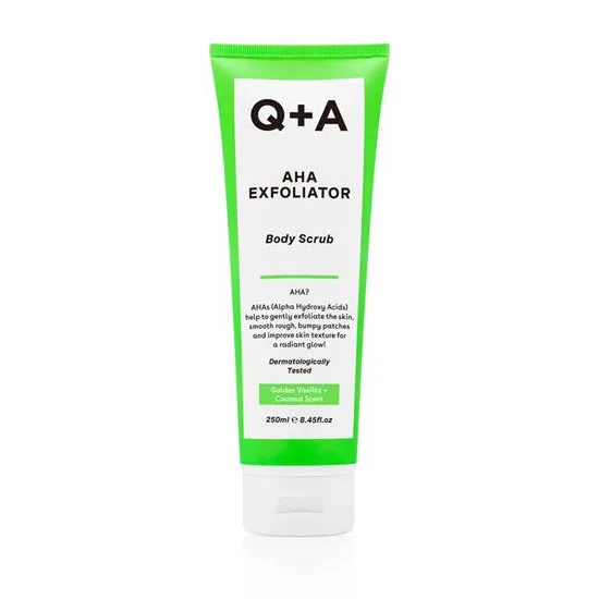 Scrub pentru corp cu AHA Exfoliator, 250ml, Q+A — preț și oferte