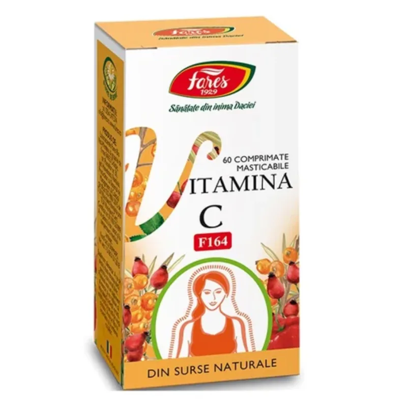 Vitamina C, 60 comprimate masticabile, Fares — preț și oferte
