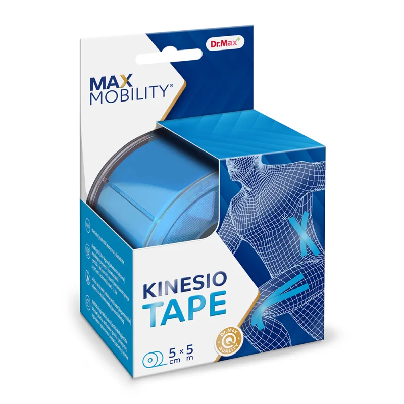 Dr. Max Banda Kinesio Albastra 5cm x 5m, 1 bucata — preț și oferte