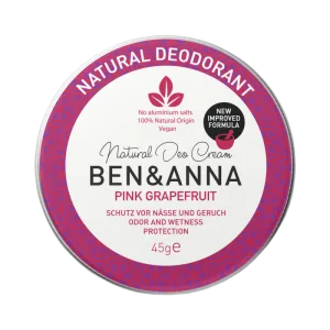 Deodorant natural crema Pink Grapefruit, 45g, Ben&Anna