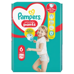 Scutece-chilotel Pants Carry Pack Extra large, Marimea 6 pentru 13 - 19kg, 19 bucati, Pampers