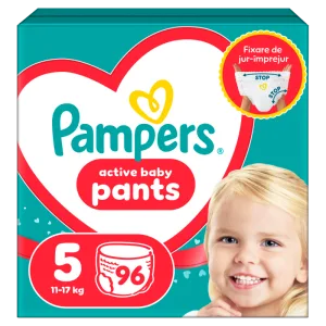 Scutece Pants Stop&Protect Nr. 5 pentru 11-17 kg, 96 bucati, Pampers