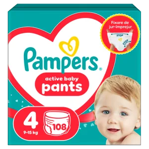 Scutece Pants Stop&Protect Nr. 4 pentru 9-15 kg, 108 bucati, Pampers