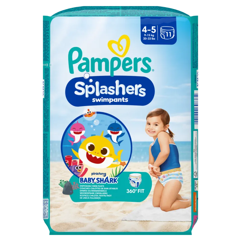 Scutece chilotel pentru apa Marimea 4-5 9-15kg, 11 bucati, Pampers — preț și oferte