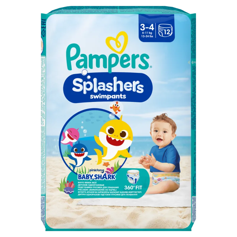 Scutece chilotel pentru apa Marimea 3-4 6-11kg, 12 bucati, Pampers — preț și oferte