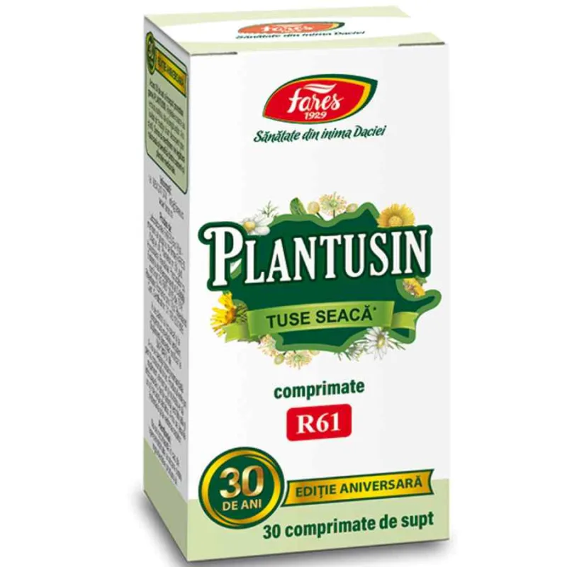 Plantusin Tuse Seaca R61, 30 comprimate, Fares — preț și oferte