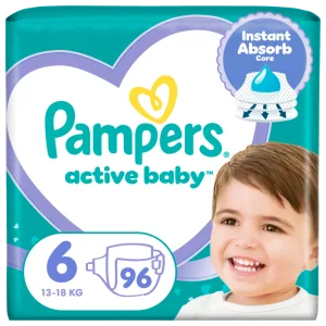 Scutece Active Baby Mega Box Marimea 6 pentru 13 -18 kg, 96 bucati, Pampers