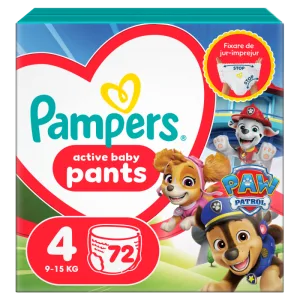 Scutece Pants Patrula Catelusilor Nr. 4 pentru 9-15 kg, 72 bucati, Pampers