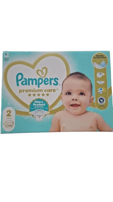 Scutece Premium Care Nr. 2 pentru 4-8 kg, 136 bucati, Pampers — preț și oferte