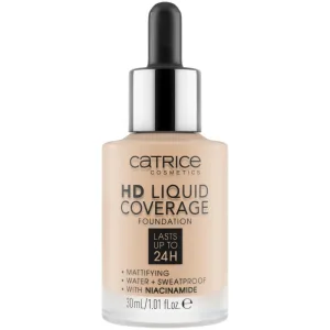 Fond de ten HD Liquid Coverage Foundation 010 - Light Beige, 30ml, Catrice