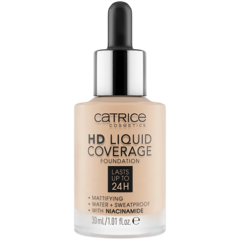 Fond de ten HD Liquid Coverage Foundation 010 - Light Beige, 30ml, Catrice — preț și oferte