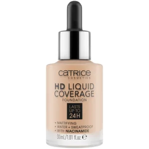 Fond de ten HD Liquid Coverage Foundation 030 - Sand Beige, 30ml, Catrice