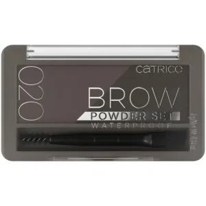 Set pudra pentru sprancene rezistent la apa Brow Powder 020 - Ash Brown, 4g, Catrice